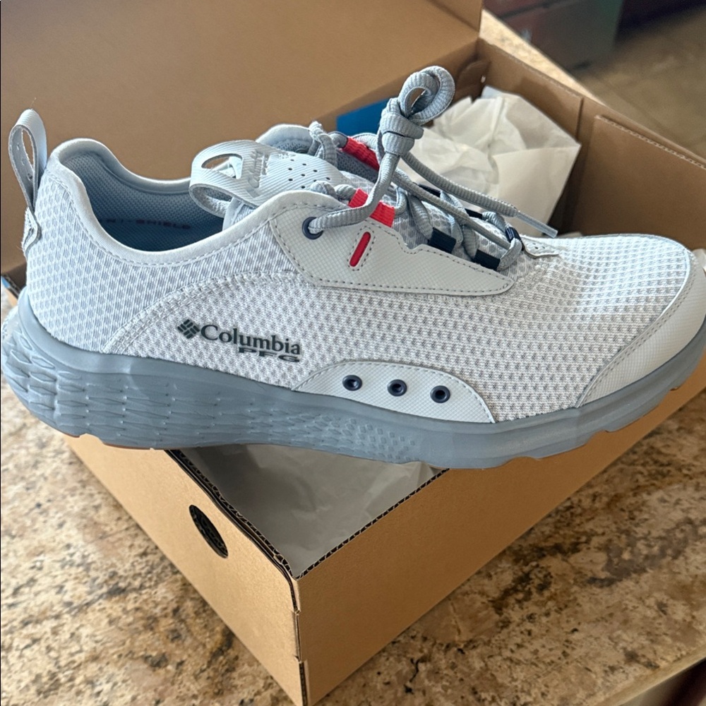Columbia White and Gray Athletic Shoes